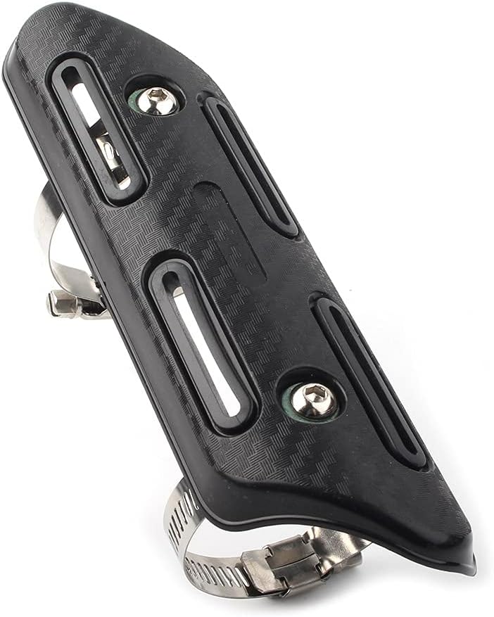 GZYF Zhisheng Motorcycle Exhaust Muffler Pipe Heat Shield Cover Heel Guard Protector ATV Go Karts Quads Universal for Suzuki, for HONDA, for Kawasaki, Husaberg, Sherco 4-Stroke Bikes ATVs, Black - Image 1